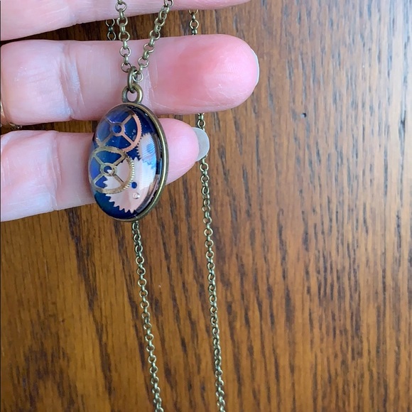 Vintage Watch Gears 3D Handmade One of a kind Necklace NWOT 24” New - Picture 5 of 8